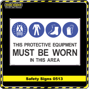 this protective equipment must be worn in this area