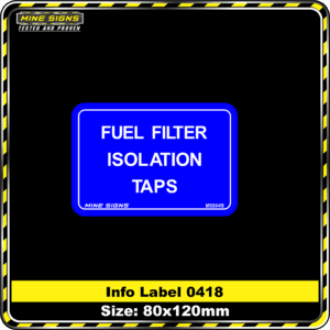 Fuel Filter Isolation Taps