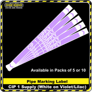 MS - Pipe Markers - CIP 1 Supply