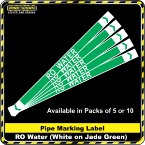 MS - Pipe Markers - RO Water