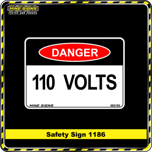 Danger 110 Volts (Info Label 1186) MS 1186