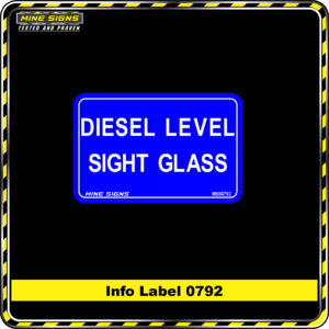 MS - Info Labels in Draft on Website - Diesel Level Sight Glass 0792
