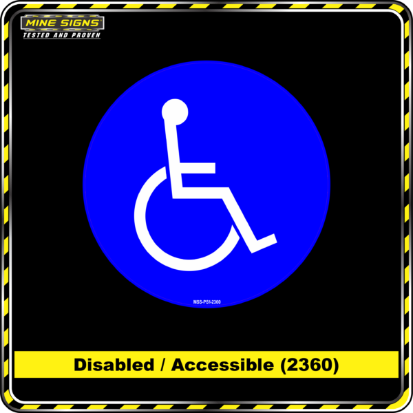 MS - Mandatory Signs - Circles - Disabled - Accessible - 2360