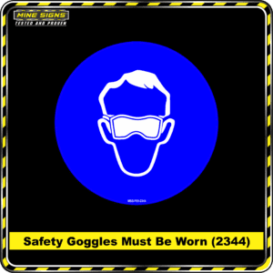 MS - Mandatory Signs - Circles - Safety Goggles Must Be Worn - 2344