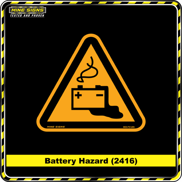 MS - Product Background - Safety Signs - Battery Hazard 2416