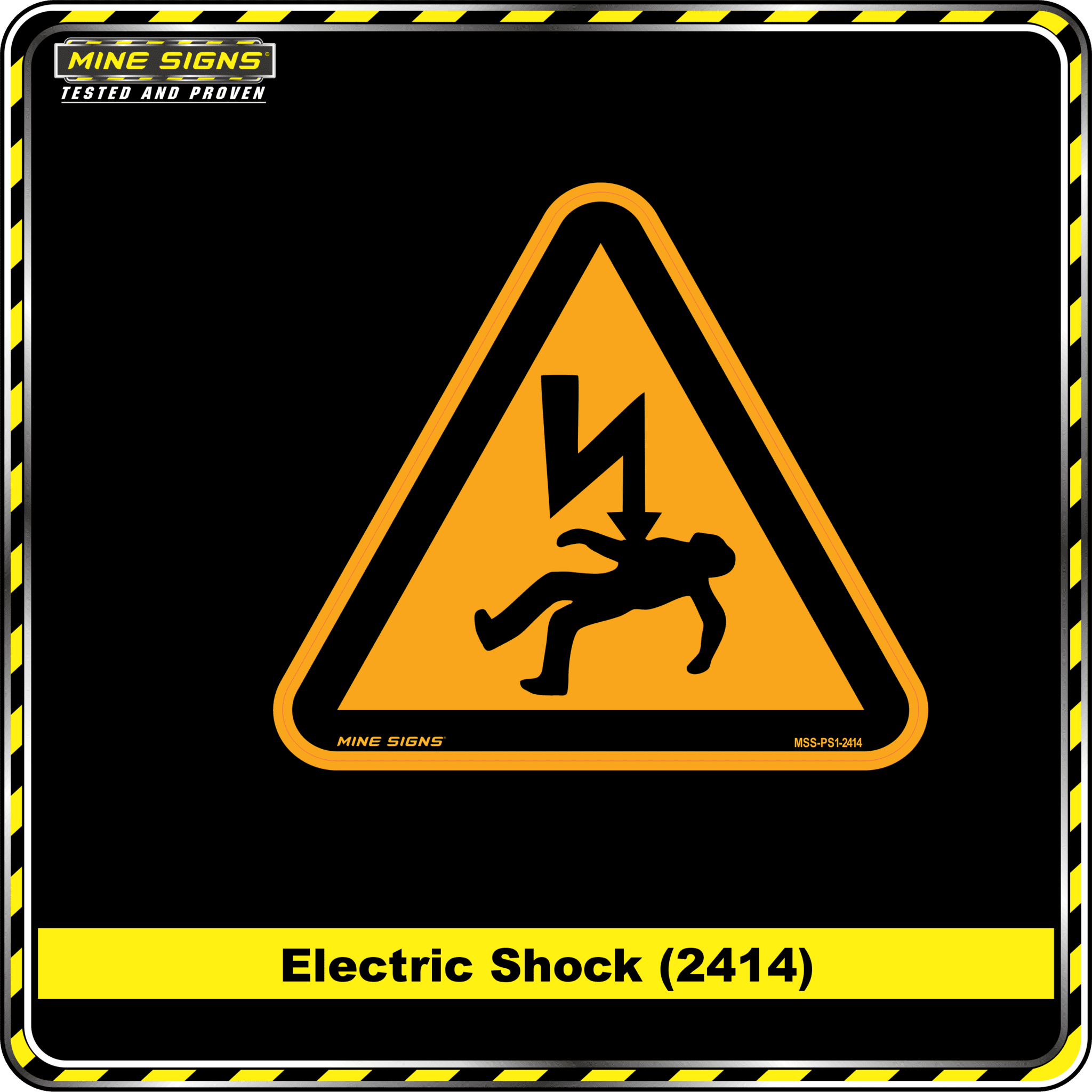 MS - Product Background - Safety Signs - Electric Shock 2414