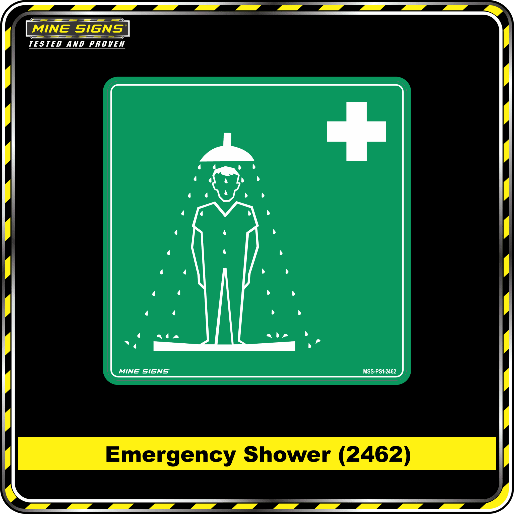MS - Product Background - Safety Signs - Emergency Shower 2462