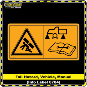 MS - Product Background - Safety Signs - Fall Hazard, Vehicle Manual 0784