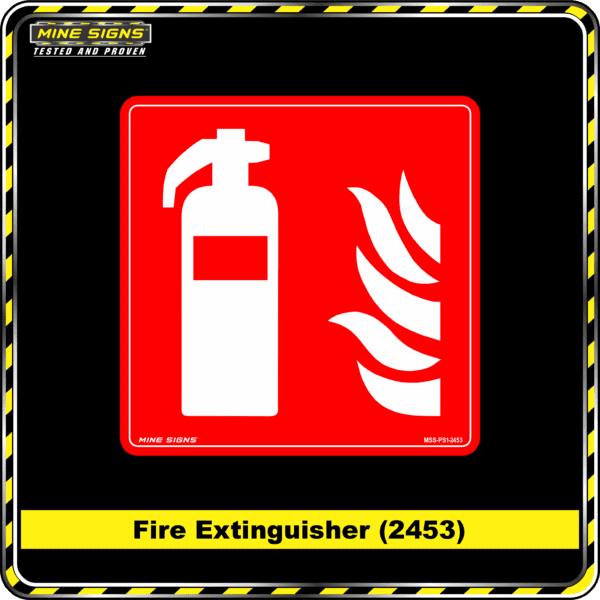 MS - Product Background - Safety Signs - Fire Extinguisher 2453