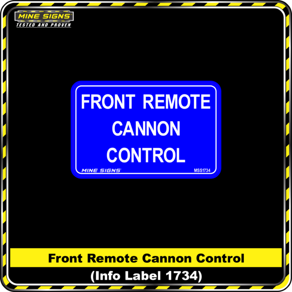 MS - Product Background - Safety Signs - Front Remote Cannon Control - 1734
