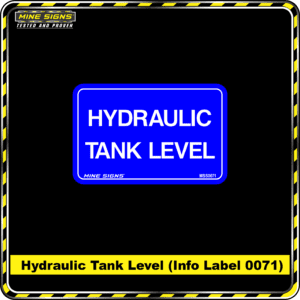 MS - Product Background - Safety Signs - Hydraulic Tank Level 0071
