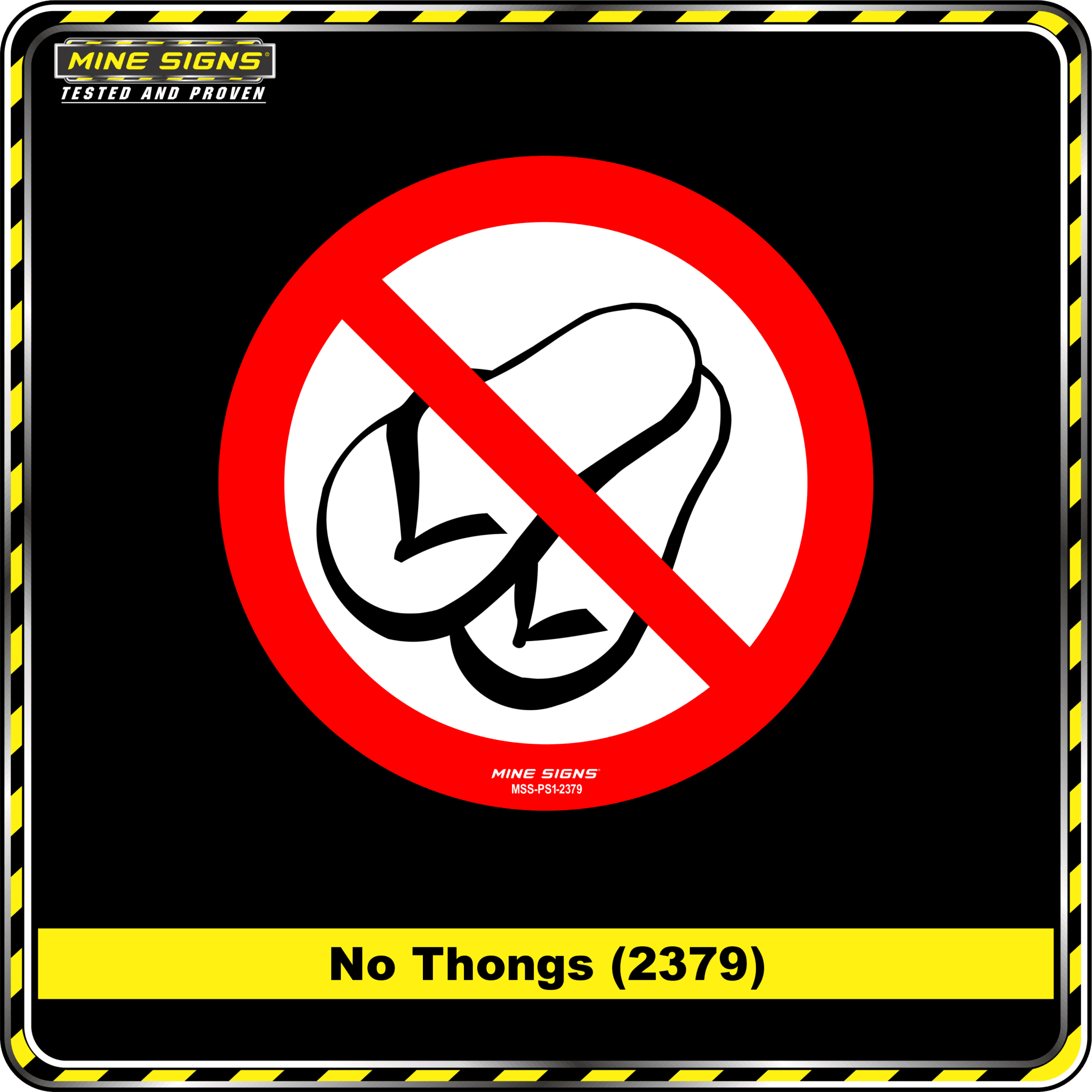 MS - Product Background - Safety Signs - No Thongs 2379