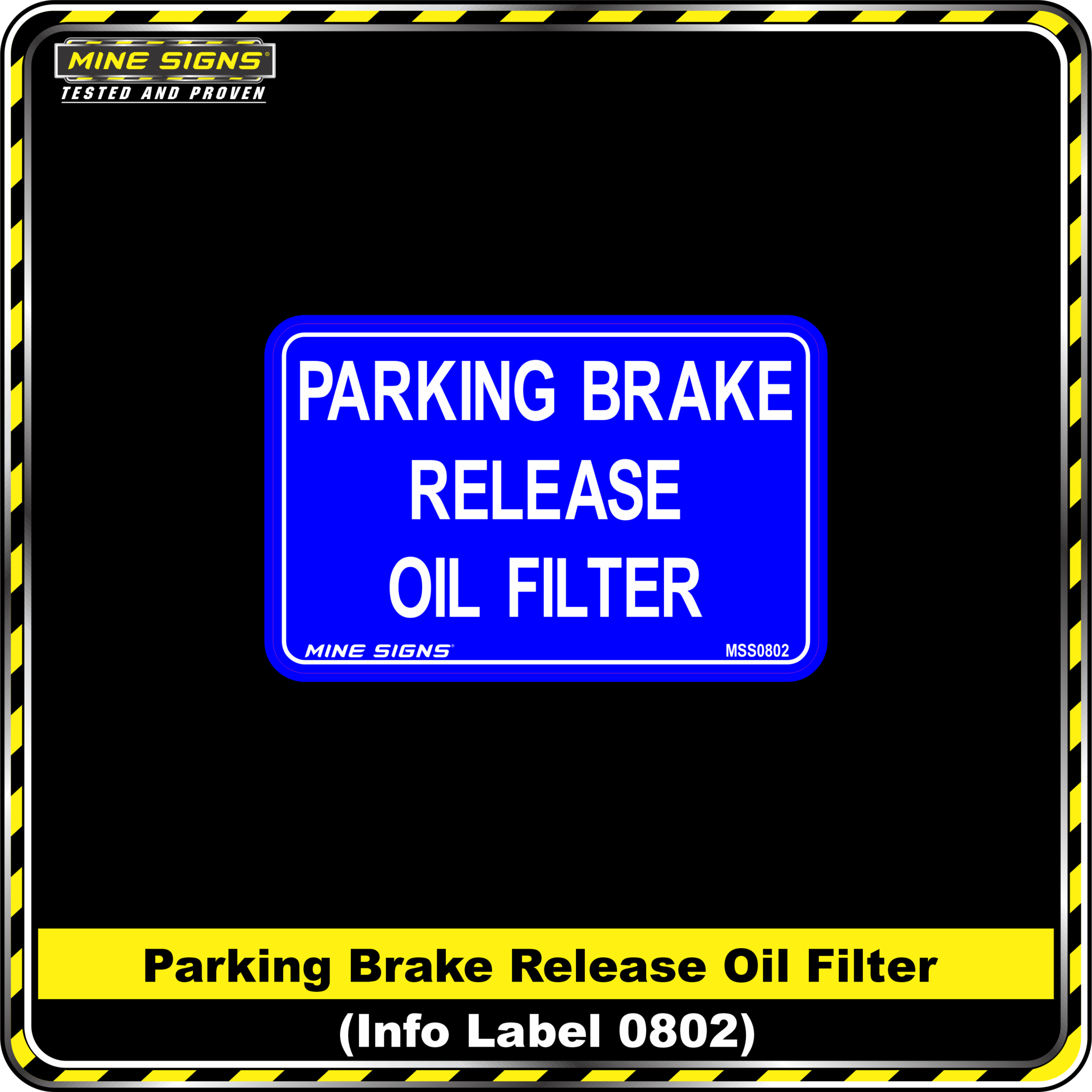 MS - Product Background - Safety Signs - Parking Brake Release Oil Filters 0802