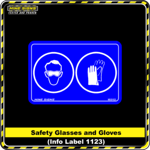 MS - Product Background - Safety Signs - Safety Glasses and Gloves 1123