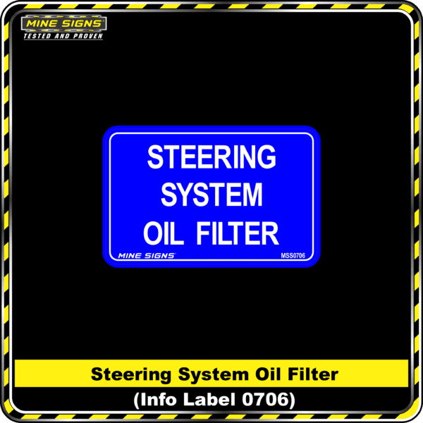 MS - Product Background - Safety Signs - Steering System Oil Filter 0706
