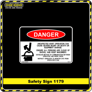 MS - Product Background - Safety Signs - Unexpected Hoist Operation 1179