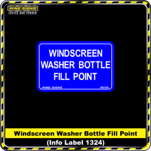 MS - Product Background - Safety Signs - Windscreen Washer Bottle Fill Point - 1324