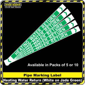 MS - Pipe Markers - Heating Water Return