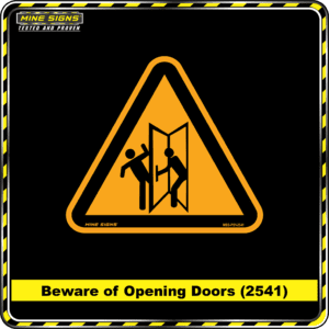 MS - Product Background - Safety Signs - Beware of Opening Doors 2541