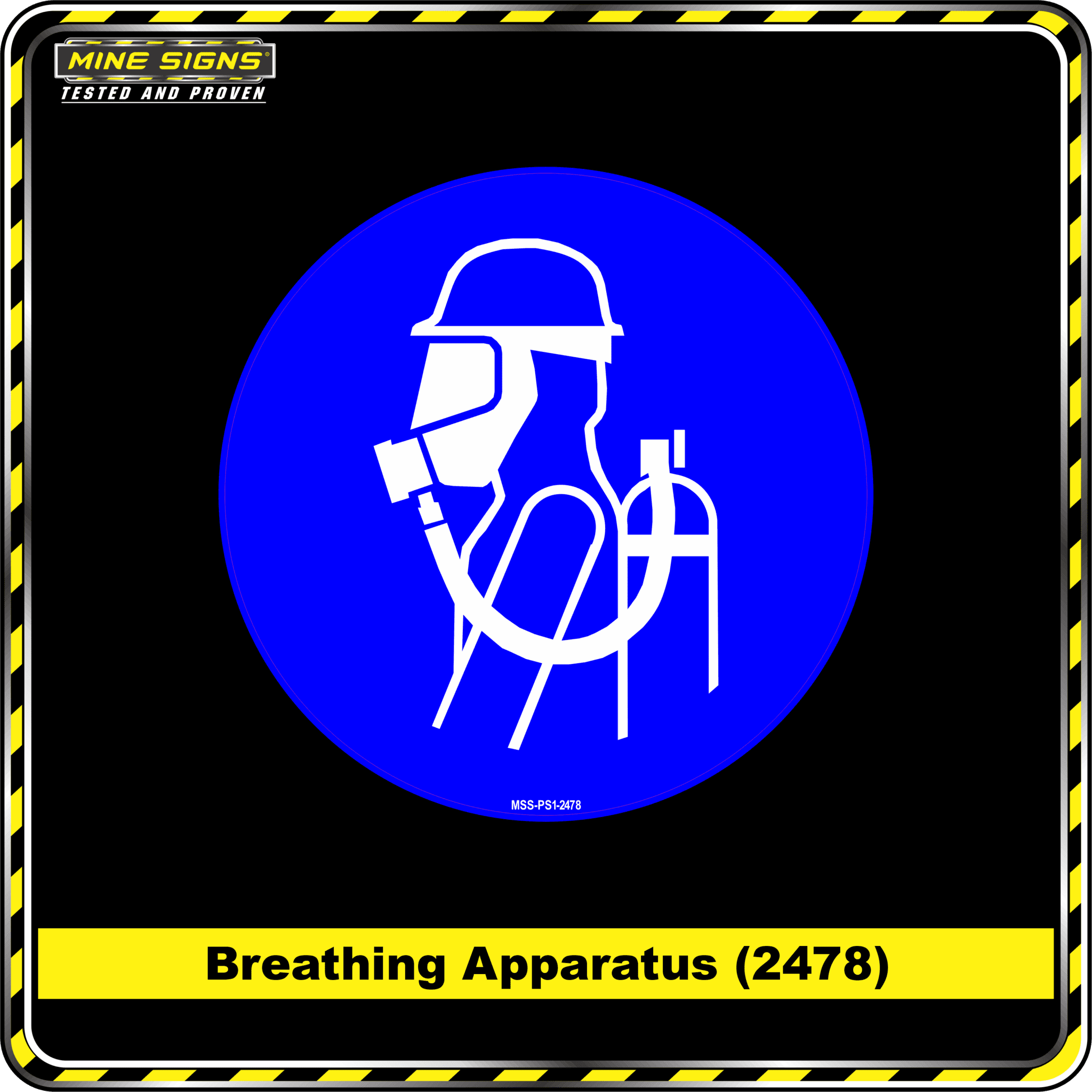 MS - Product Background - Safety Signs - Breathing Apparatus 2478