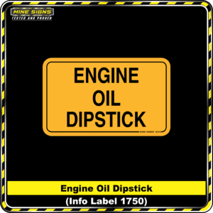 MS - Product Background - Safety Signs -Engine Oil Dipstick 1750