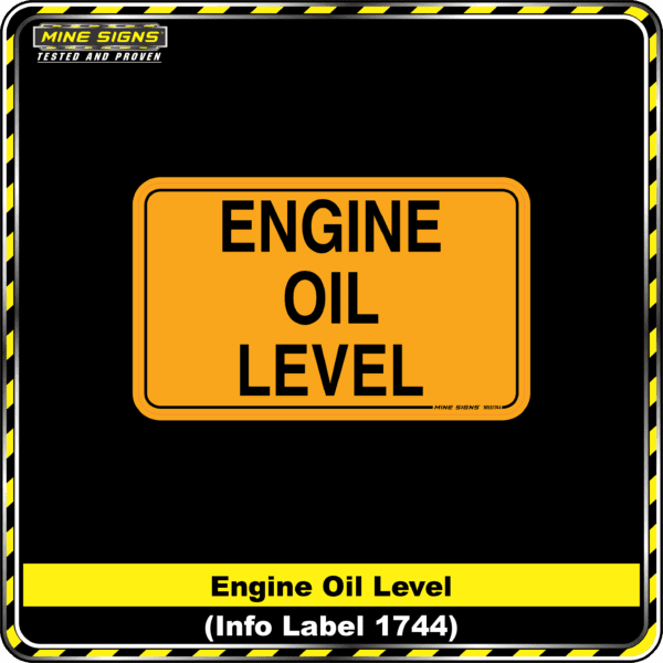 MS - Product Background - Safety Signs - Engine Oil Level 1744