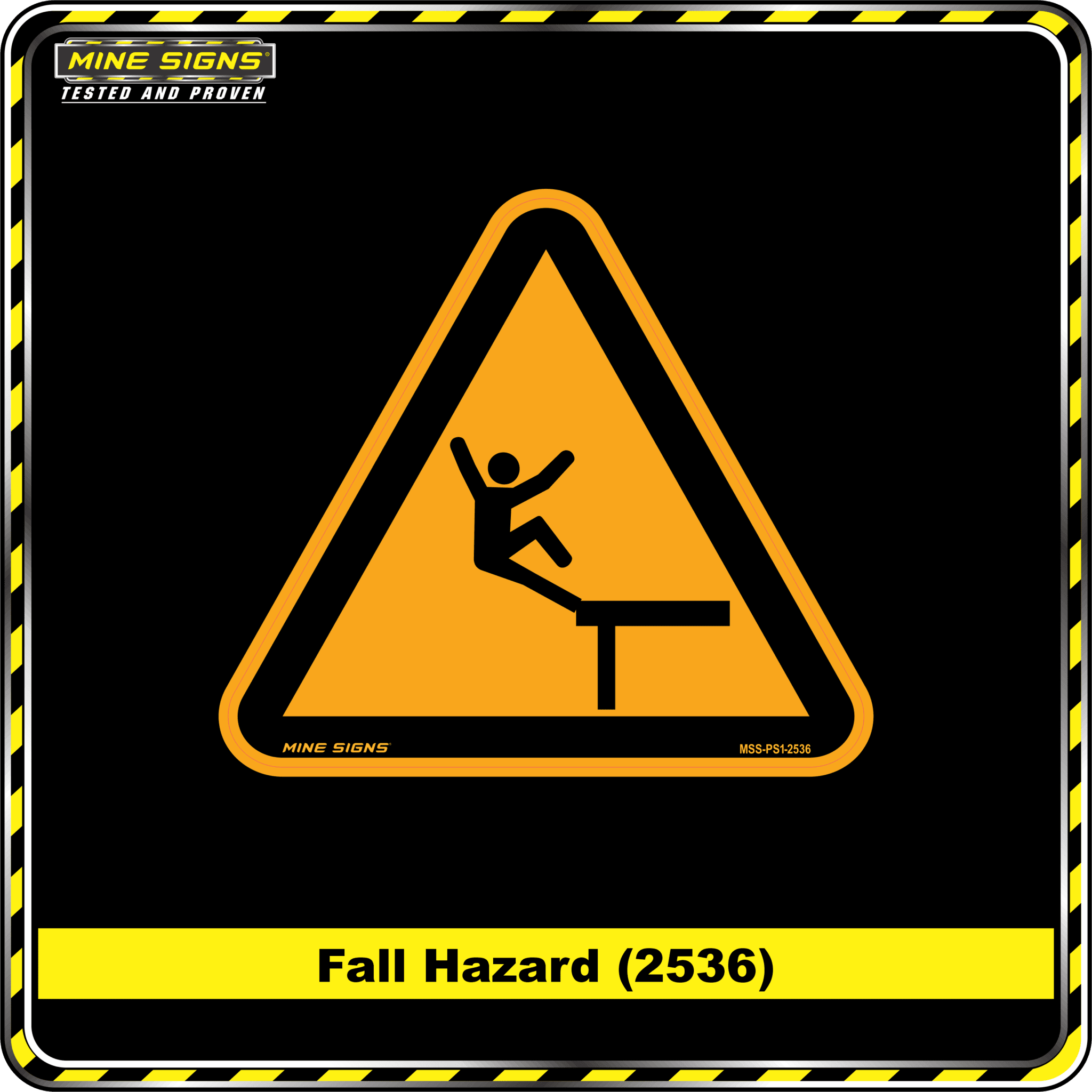 MS - Product Background - Safety Signs - Fall Hazard 2536
