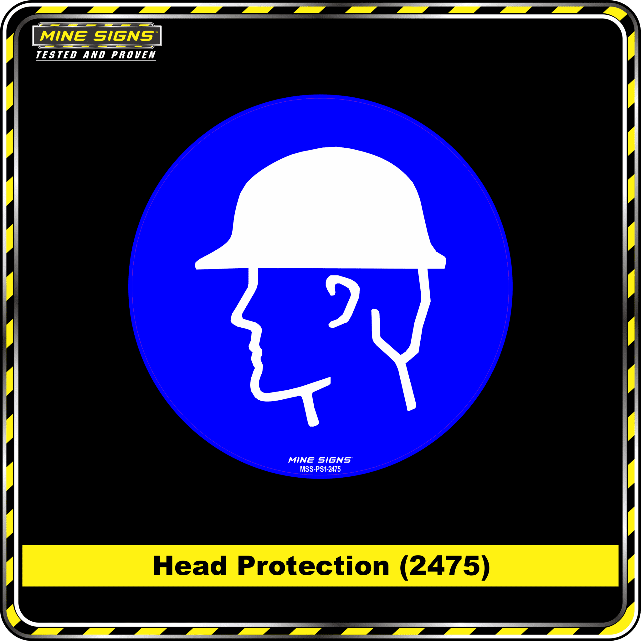 MS - Product Background - Safety Signs - Head Protection 2475