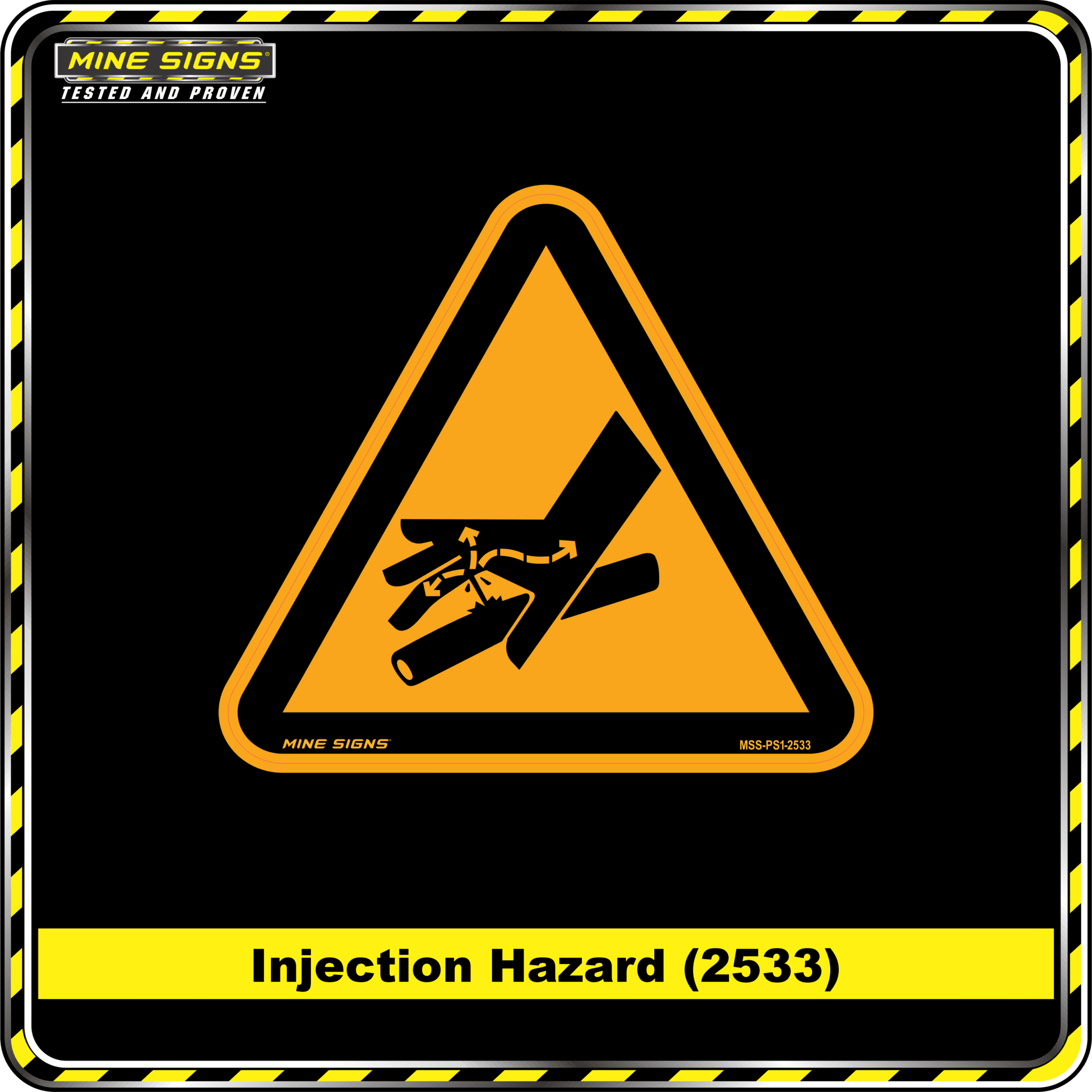 MS - Product Background - Safety Signs - Injection Hazard 2533