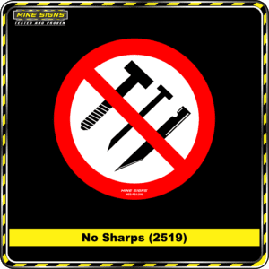 MS - Product Background - Safety Signs - No SHarps 2519