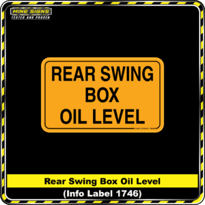 MS - Product Background - Safety Signs -Rear Wing Box Oil Level 1746