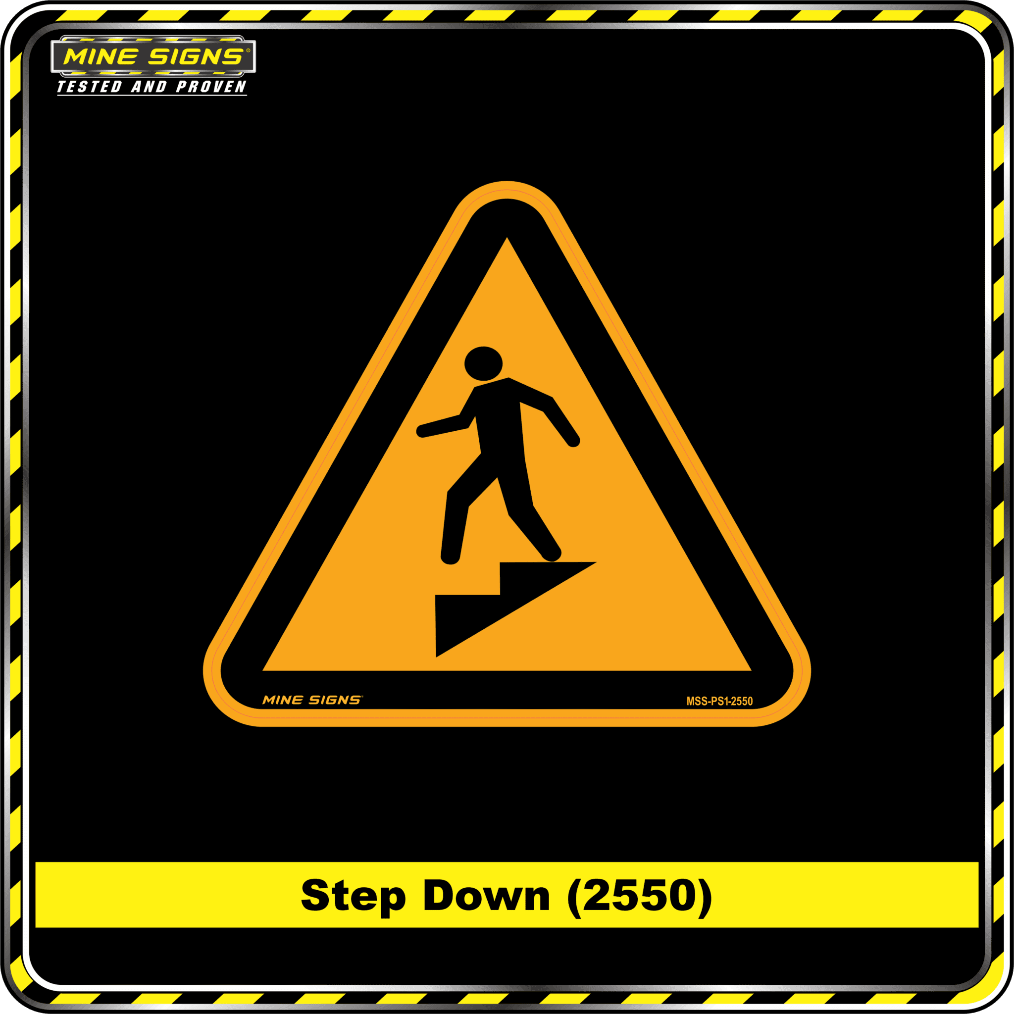 MS - Product Background - Safety Signs - Step Down 2550