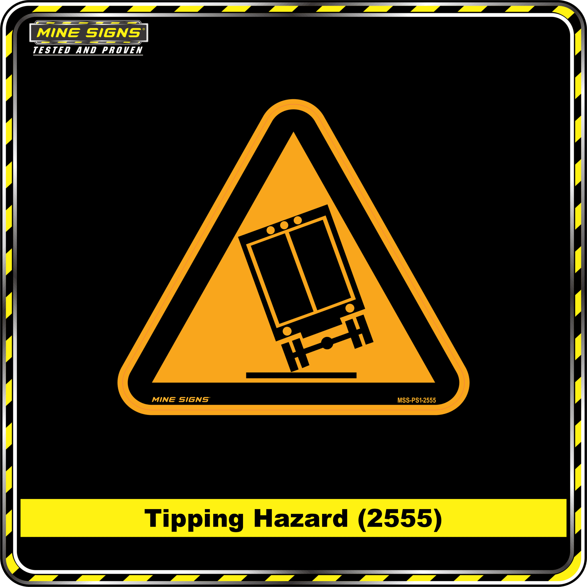 MS - Product Background - Safety Signs - Tipping Hazard 2555