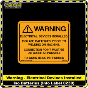 MS - Product Background - Safety Signs - Warning Electrical Devices Installed 0230