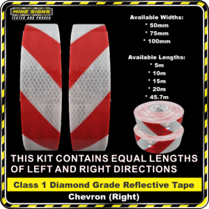 3M FYG Tape Red White Chevron KIT MS