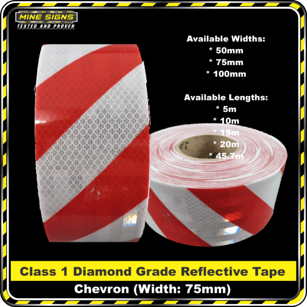 Product Backgrounds - Tape - 3M FYG Tape Red White Chevron Left 75 MS