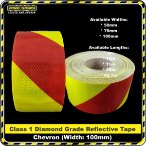 Product Backgrounds - Tape - 3M FYG Tape Yellow Red Chevron 100mm MS