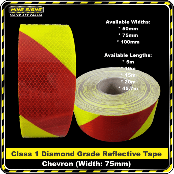 Product Backgrounds - Tape - 3M FYG Tape Yellow Red Chevron 75mm MS