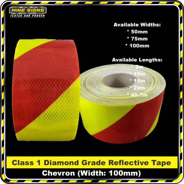 Product Backgrounds - Tape - 3M FYG Tape Yellow Red Chevron Right 100