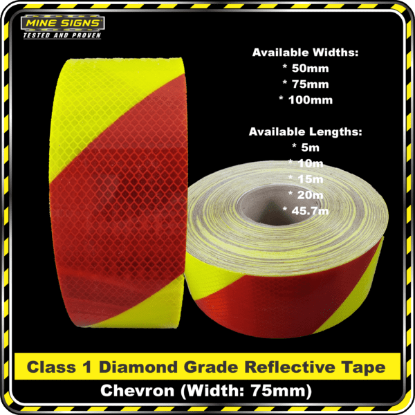 Product Backgrounds - Tape - 3M FYG Tape Yellow Red Chevron Right 75