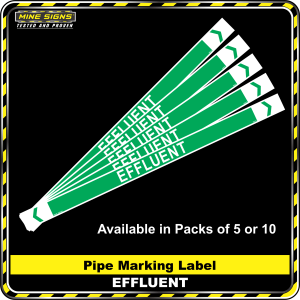 Pipe Marking Label - Effluent MS - Pipe Markers - EffluentMS - Pipe Markers - Effluent