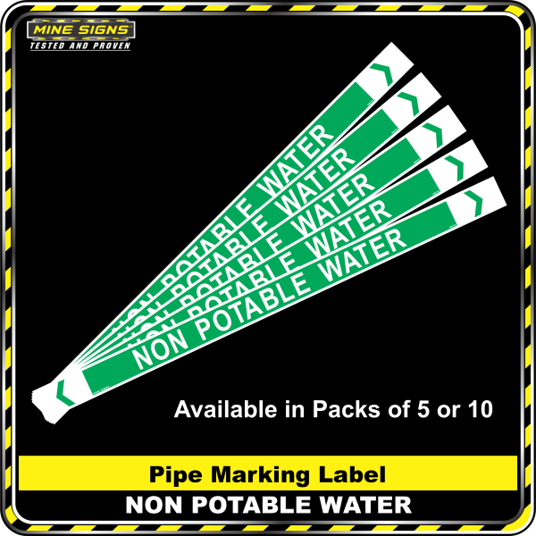 Pipe Marking Label - Non Potable Water