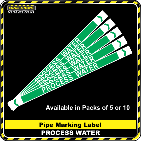 Pipe Marking Label - Process Water MS - Pipe Markers - Process Water
