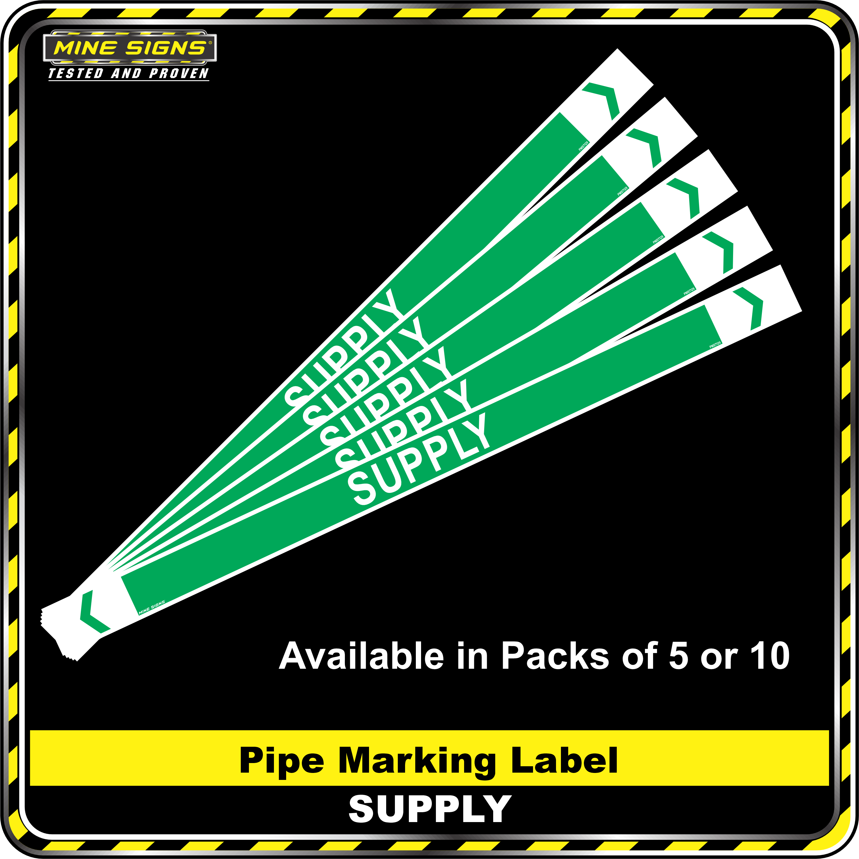 Pipe Marking Label - Supply MS - Pipe Markers - Supply
