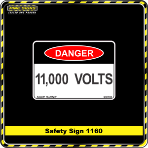 DANGER 11000 Volt Cable (Info Label 1560)