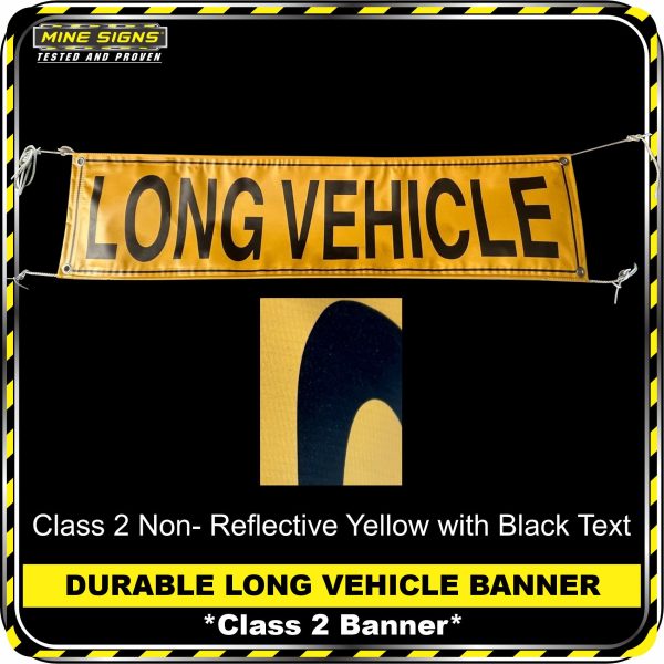 DURABLE LONG VEHICLE ROAD TRAIN BANNER With 4 Eyelets & Rope Class 1 banner MS