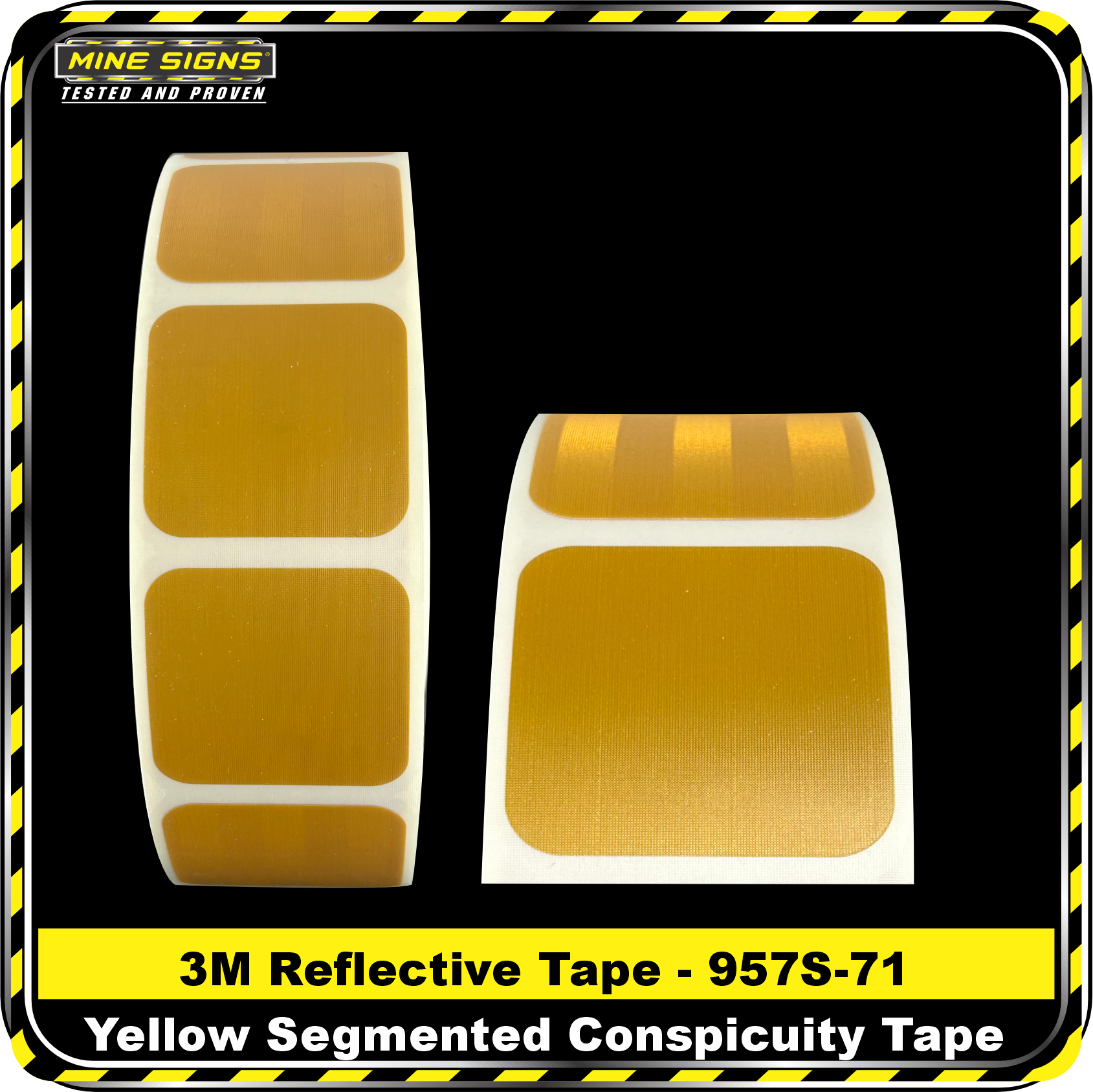 3M Reflective Tape – 957S-71 Yellow Segmented Conspicuity Tape - MS