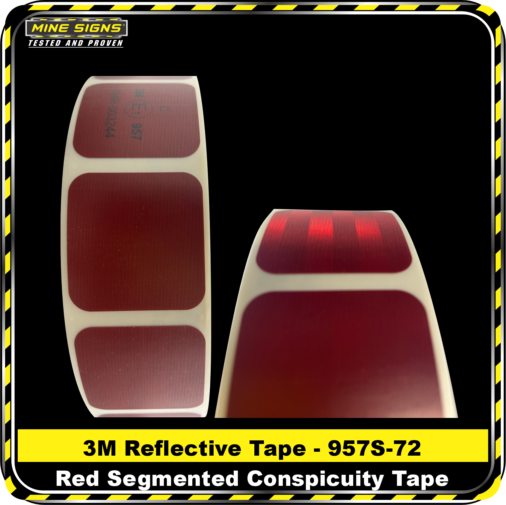 3M Reflective Tape – 957S-72 Red Segmented Conspicuity Tape - MS